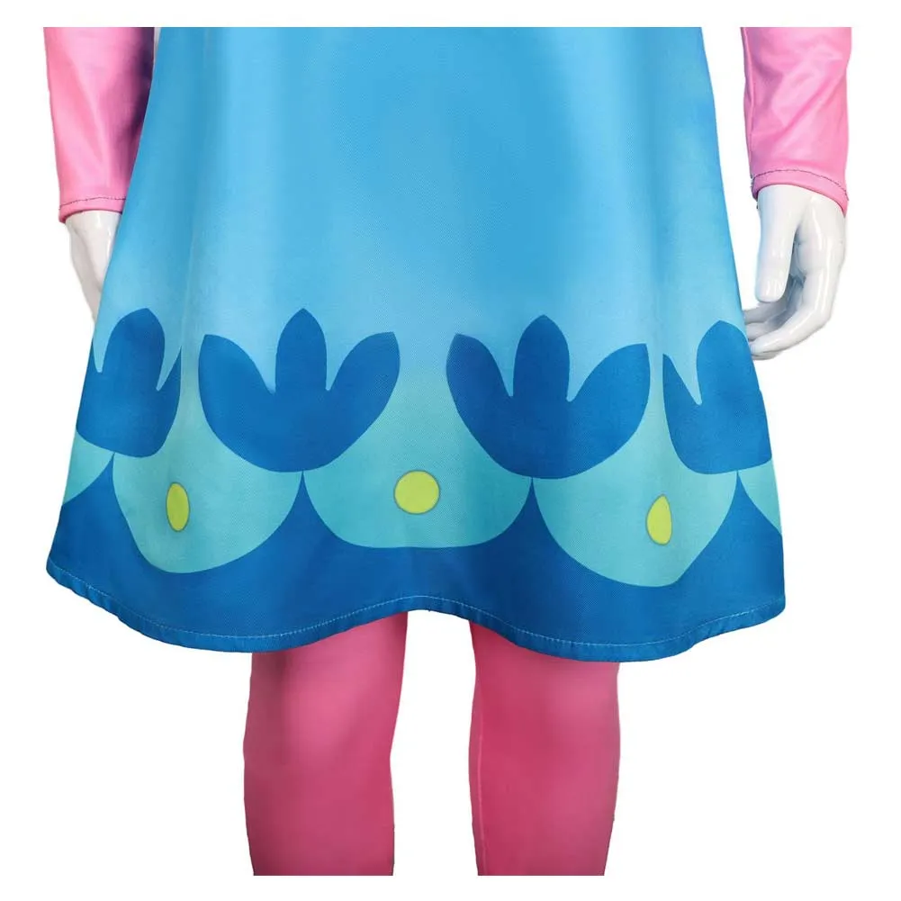 Trolls 2：World Tour Poppy Cosplay Costume Outfits Halloween Carnival Suit