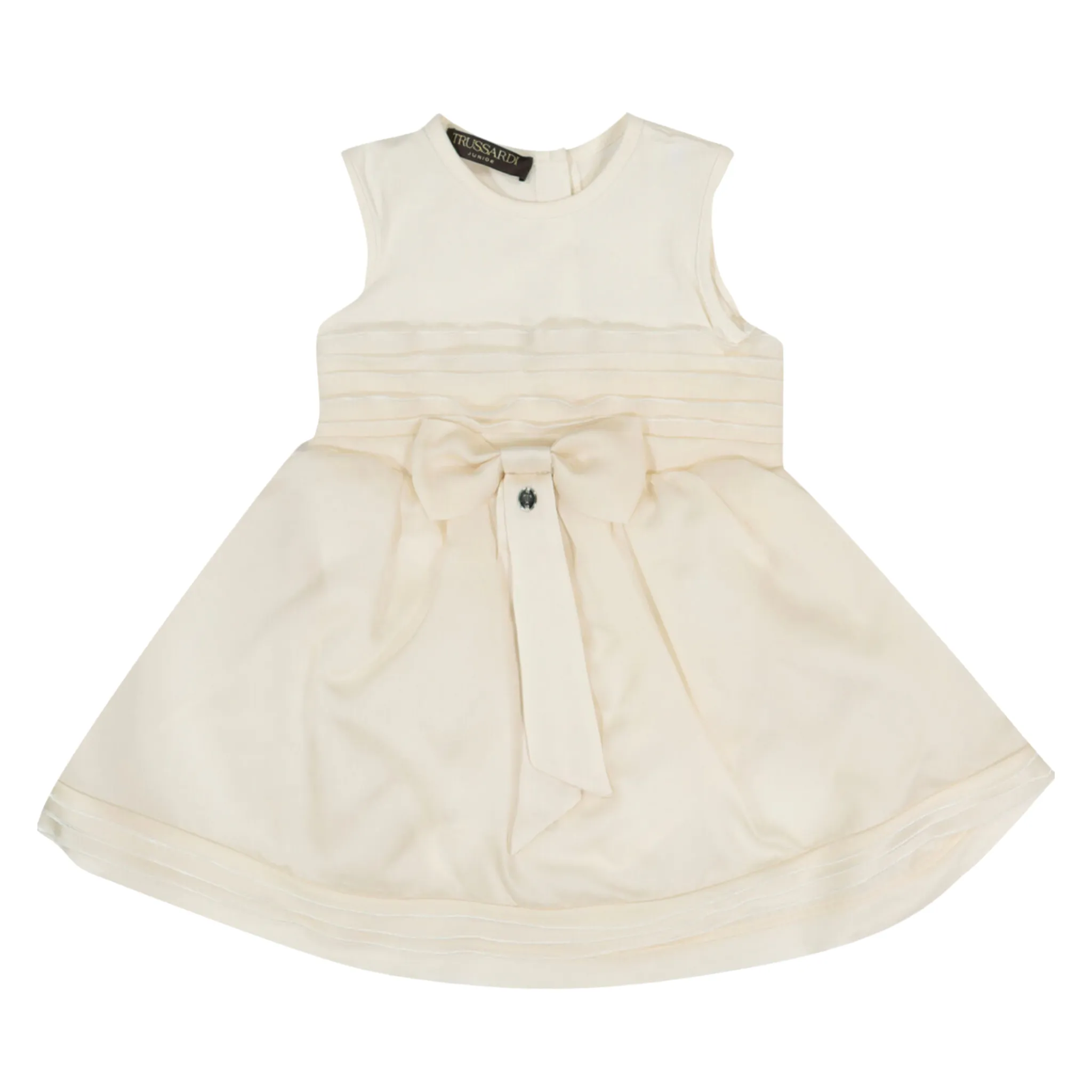 Trussardi Ivory Silk Bow Occasion Dress