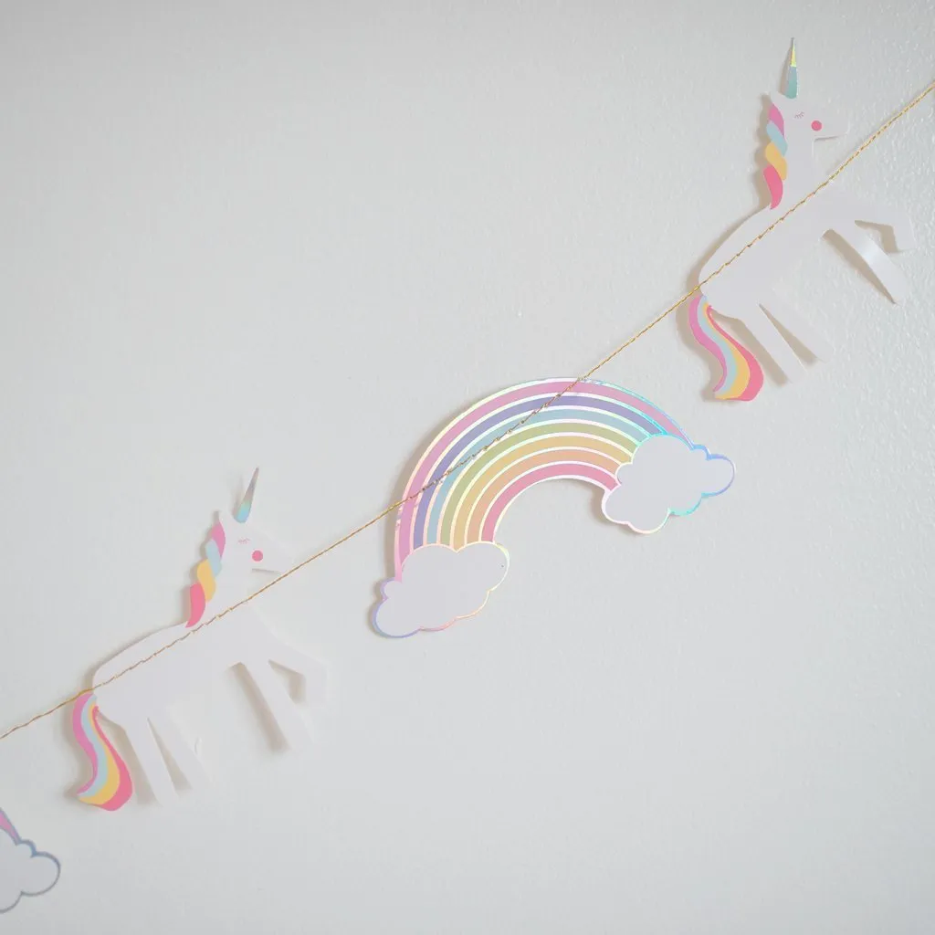Unicorn & Rainbows Party Garland