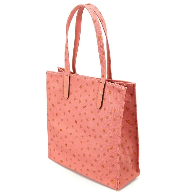 Unicorn Star Print Canvas Tote