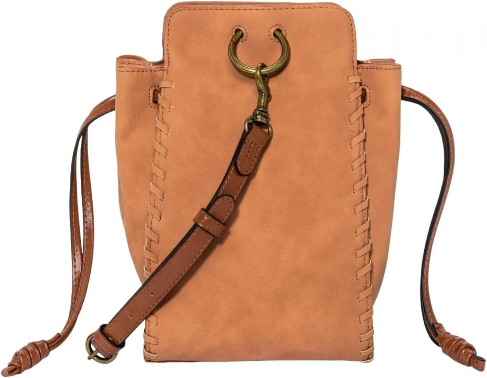 Universal Thread Womens Drawstring Crossbody Bag VT9605 Brown One Size