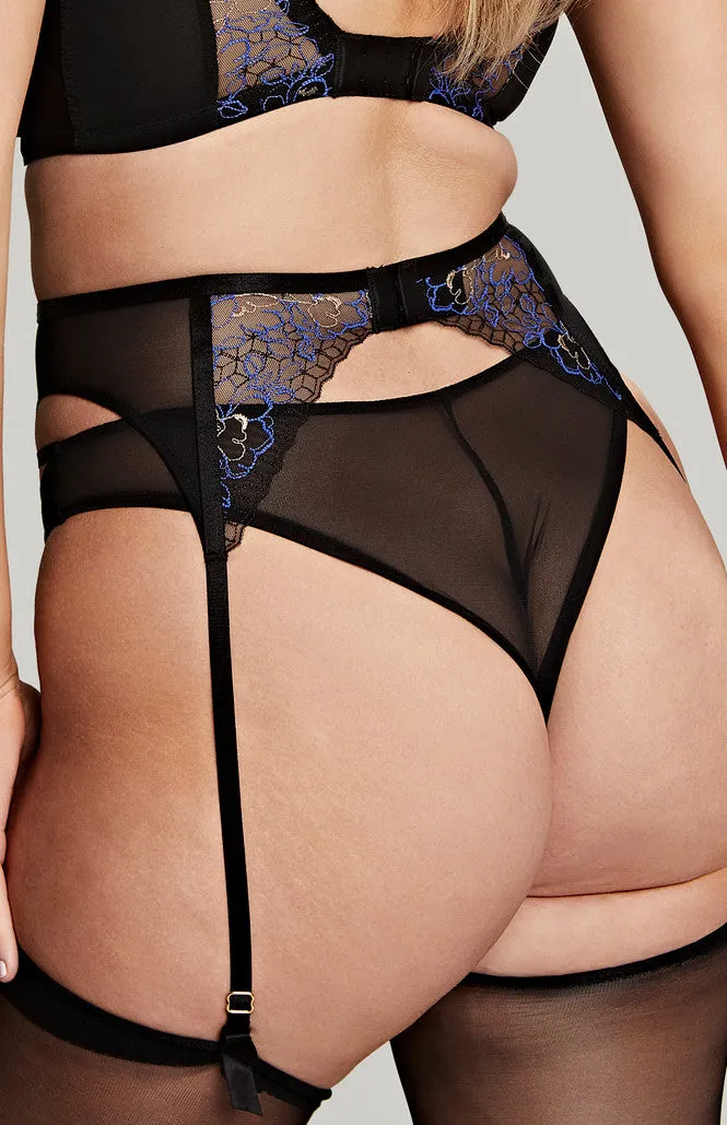 Valentina Luxe Suspender In Black - Cleo by Panache