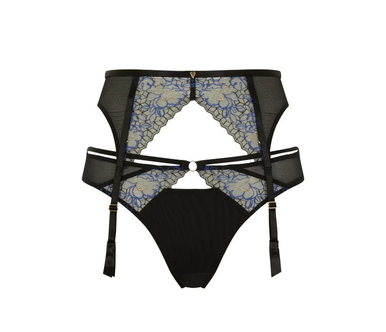 Valentina Luxe Suspender In Black - Cleo by Panache