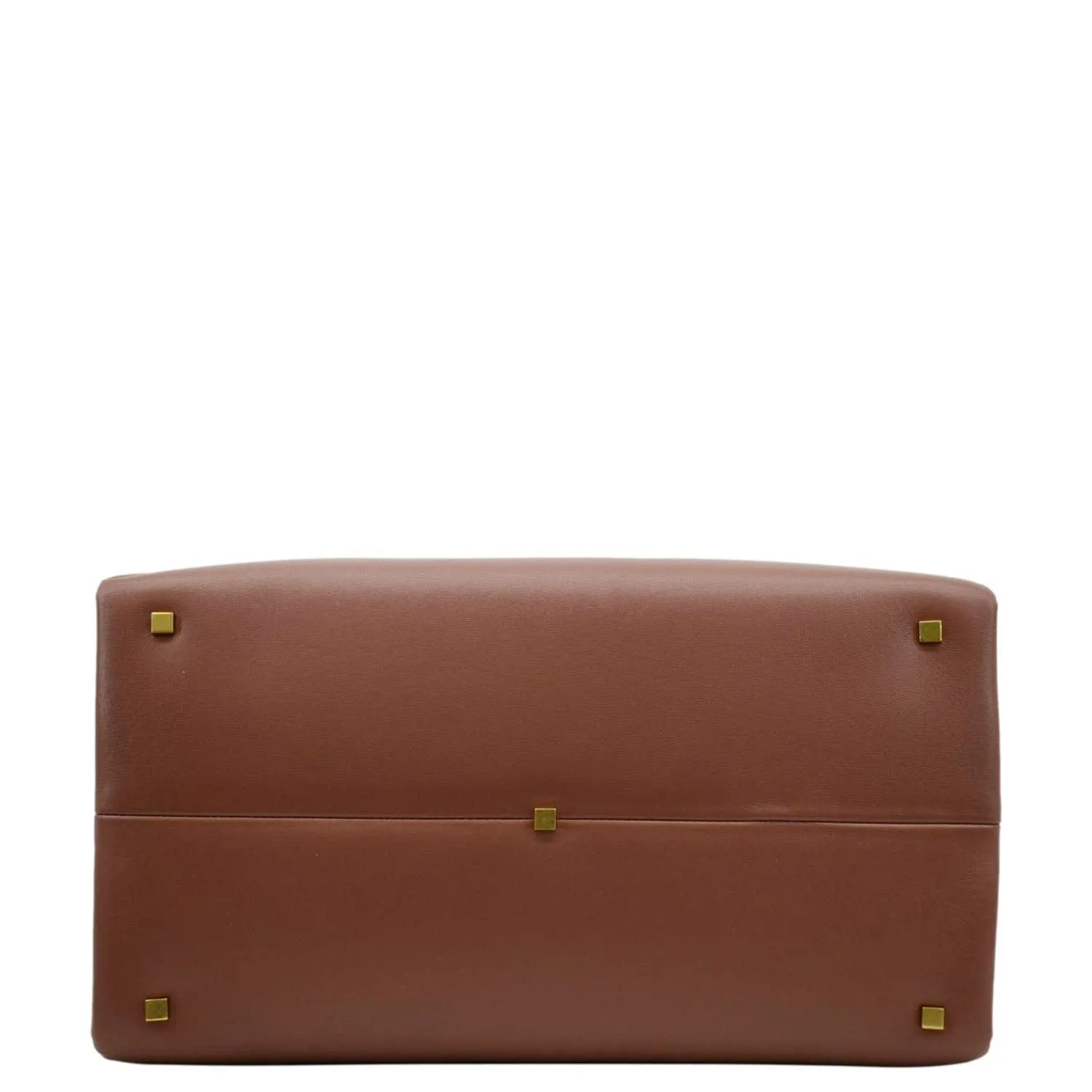 VALENTINO GARAVANI One Stud Large Nappa leather Tote Bag Chestnut Brown