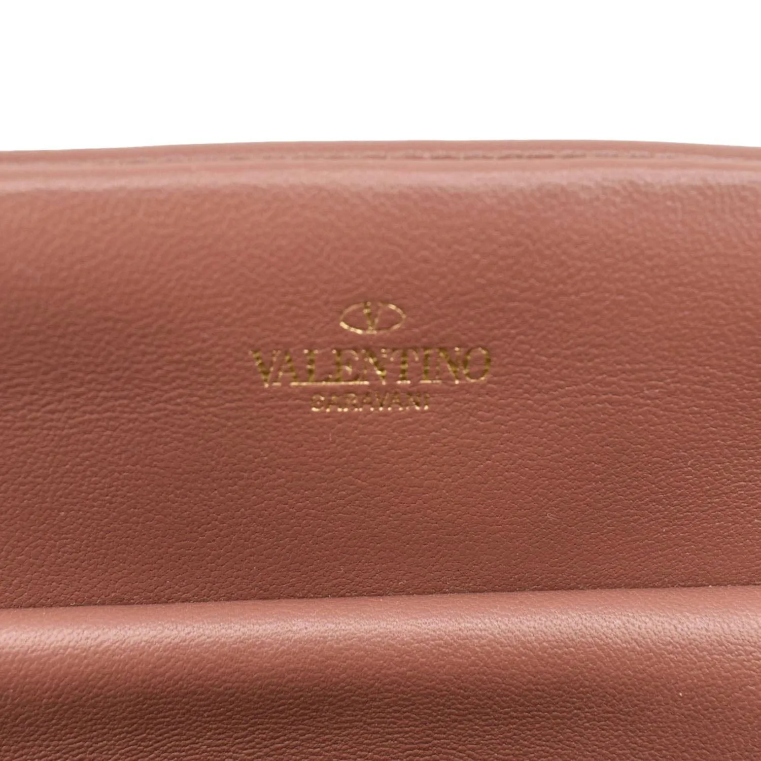 VALENTINO GARAVANI One Stud Large Nappa leather Tote Bag Chestnut Brown