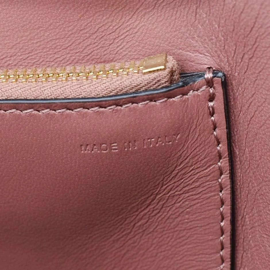 VALENTINO GARAVANI One Stud Large Nappa leather Tote Bag Chestnut Brown