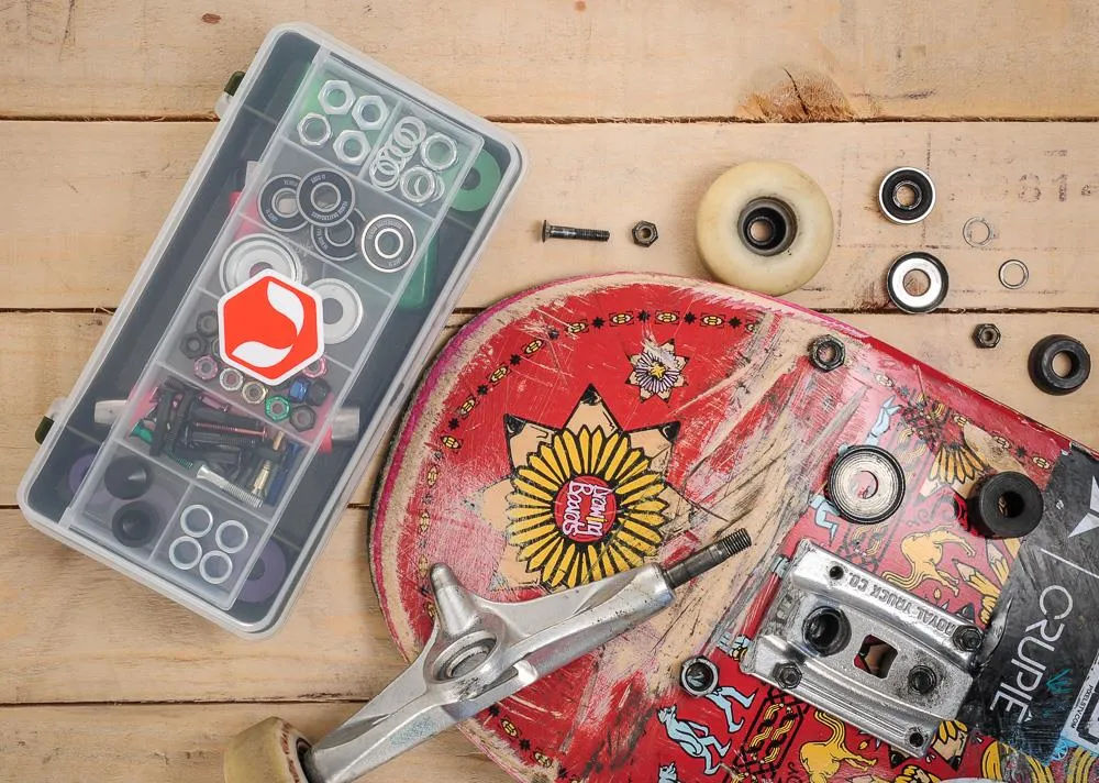 Venom Skateboards 50pc Premium XL Hardware Gift Pack inc Tool Box