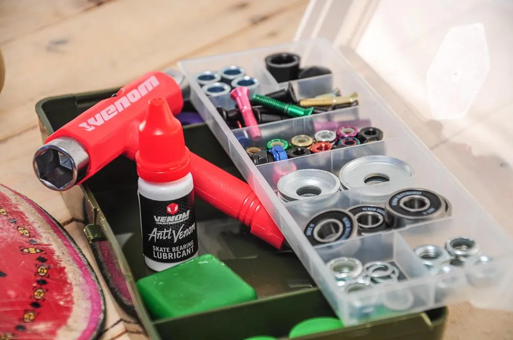 Venom Skateboards 50pc Premium XL Hardware Gift Pack inc Tool Box