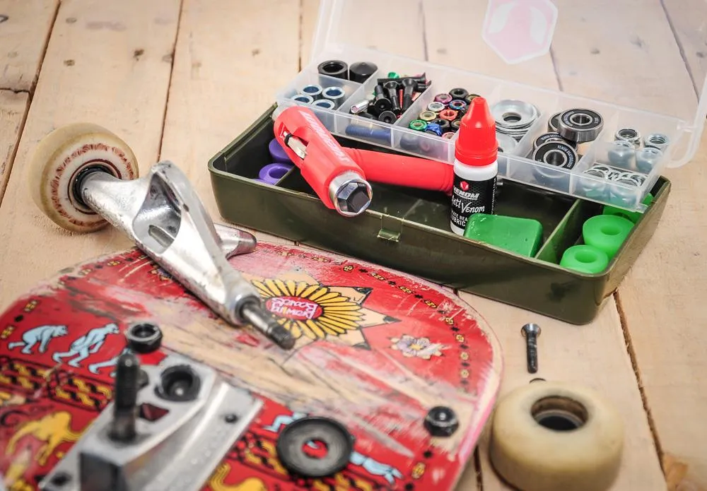 Venom Skateboards 50pc Premium XL Hardware Gift Pack inc Tool Box