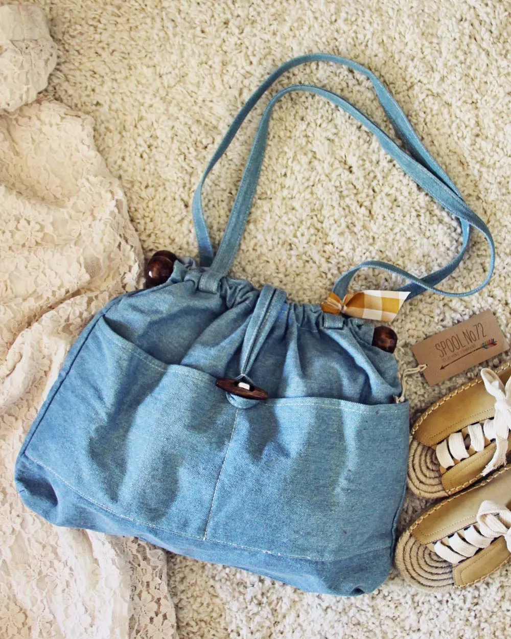 Vintage 70's Denim Tote