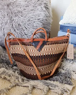 Vintage 70's Palm Tote