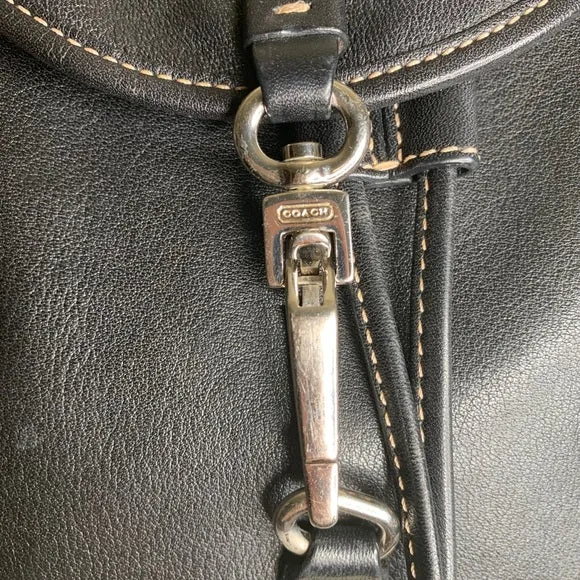 Vintage Coach Black Leather Legacy Backpack 9368