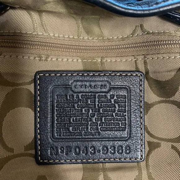 Vintage Coach Black Leather Legacy Backpack 9368