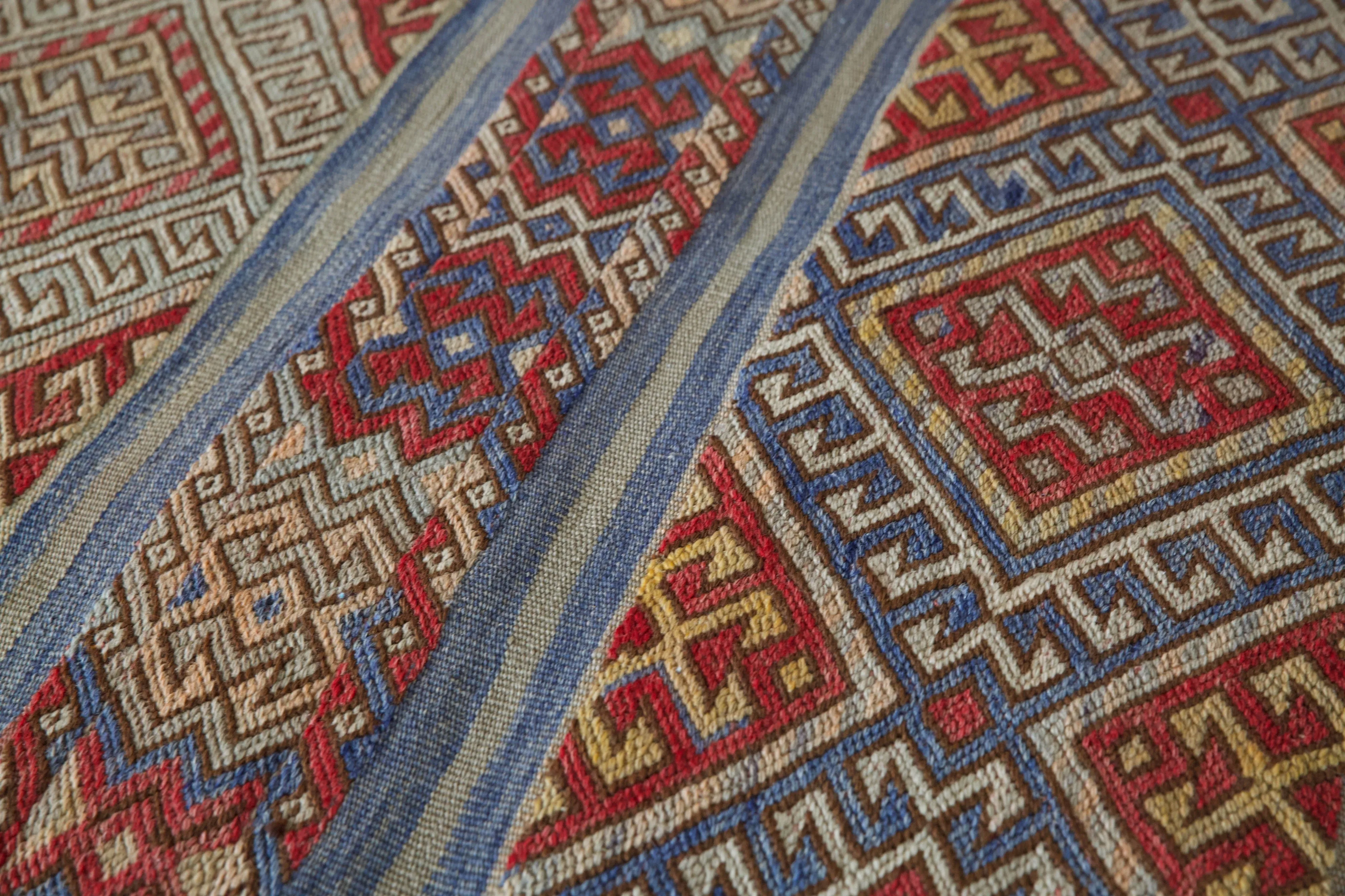 Vintage Mini Turkish Kilim Rug 2'6" x 3'10"