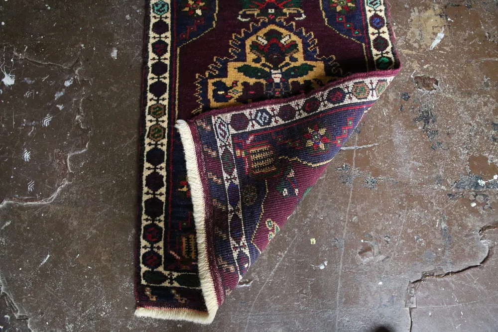 Vintage Mini Turkish Rug 1.11ftx3.1ft