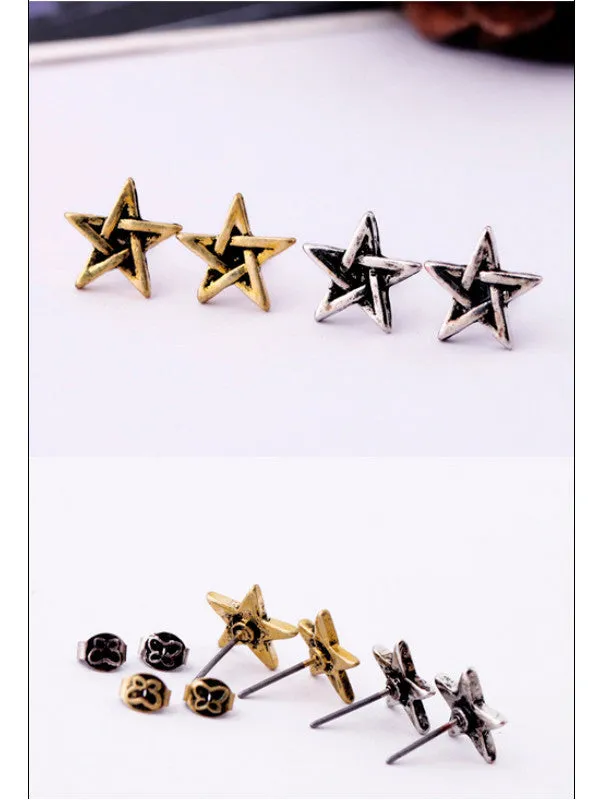 vintage star shaped earrings