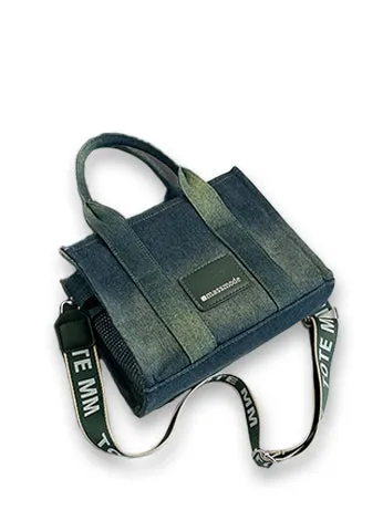WASHED RHINESTONE DENIM TOTE(MMA1043) <Bundle>
