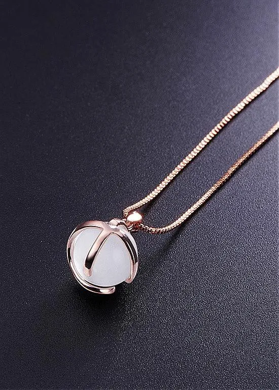 Wave Pendant with Cat's Eye Necklace