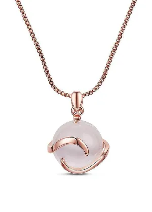 Wave Pendant with Cat's Eye Necklace