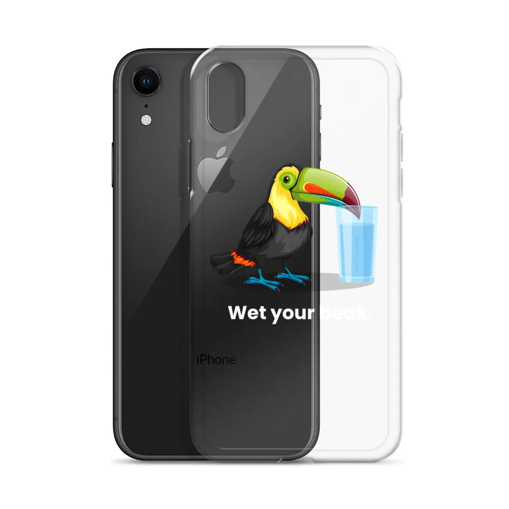 Wet Your Beak (WHITE text) - iPhone Case