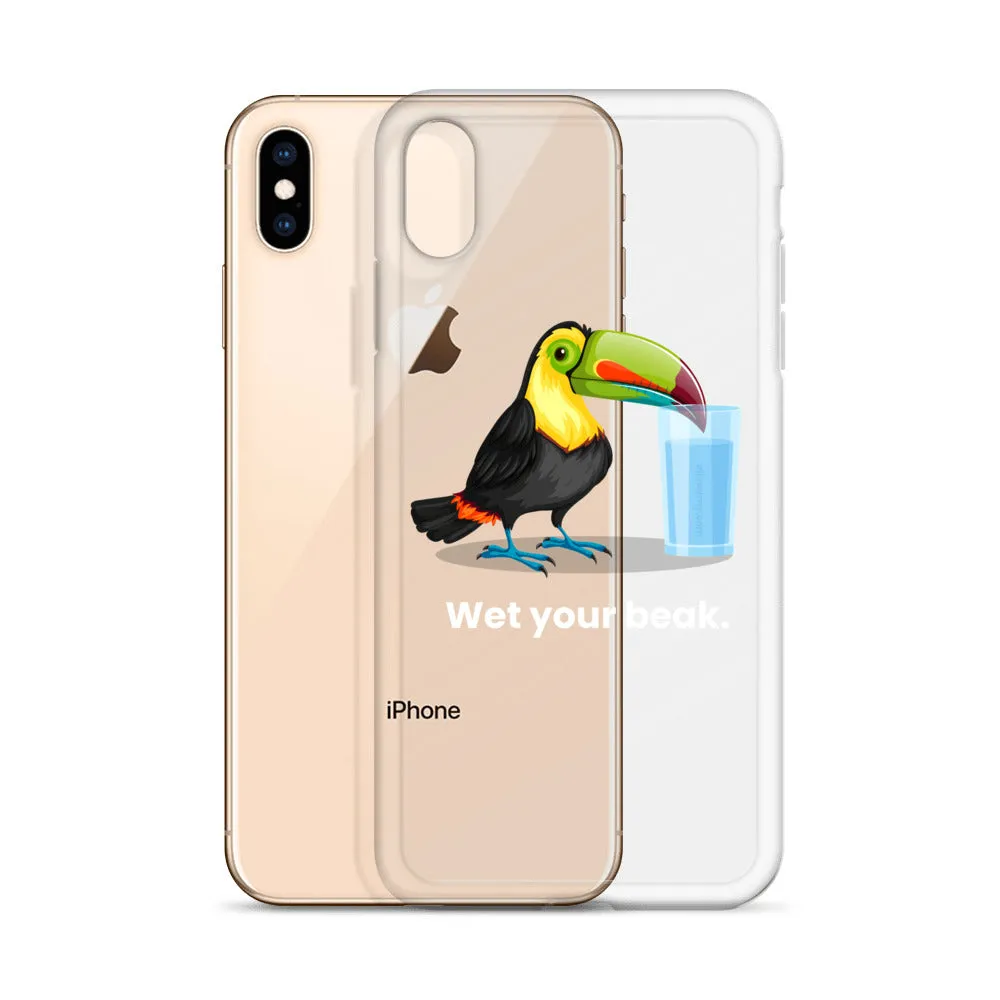 Wet Your Beak (WHITE text) - iPhone Case