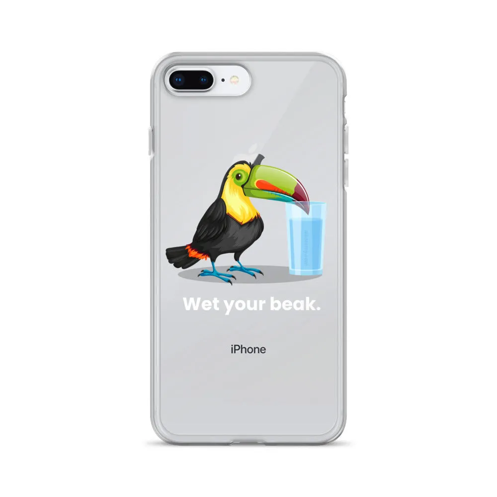 Wet Your Beak (WHITE text) - iPhone Case