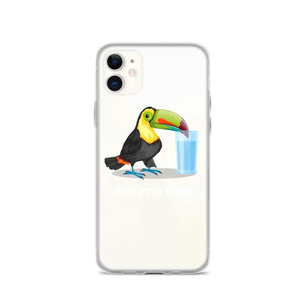 Wet Your Beak (WHITE text) - iPhone Case