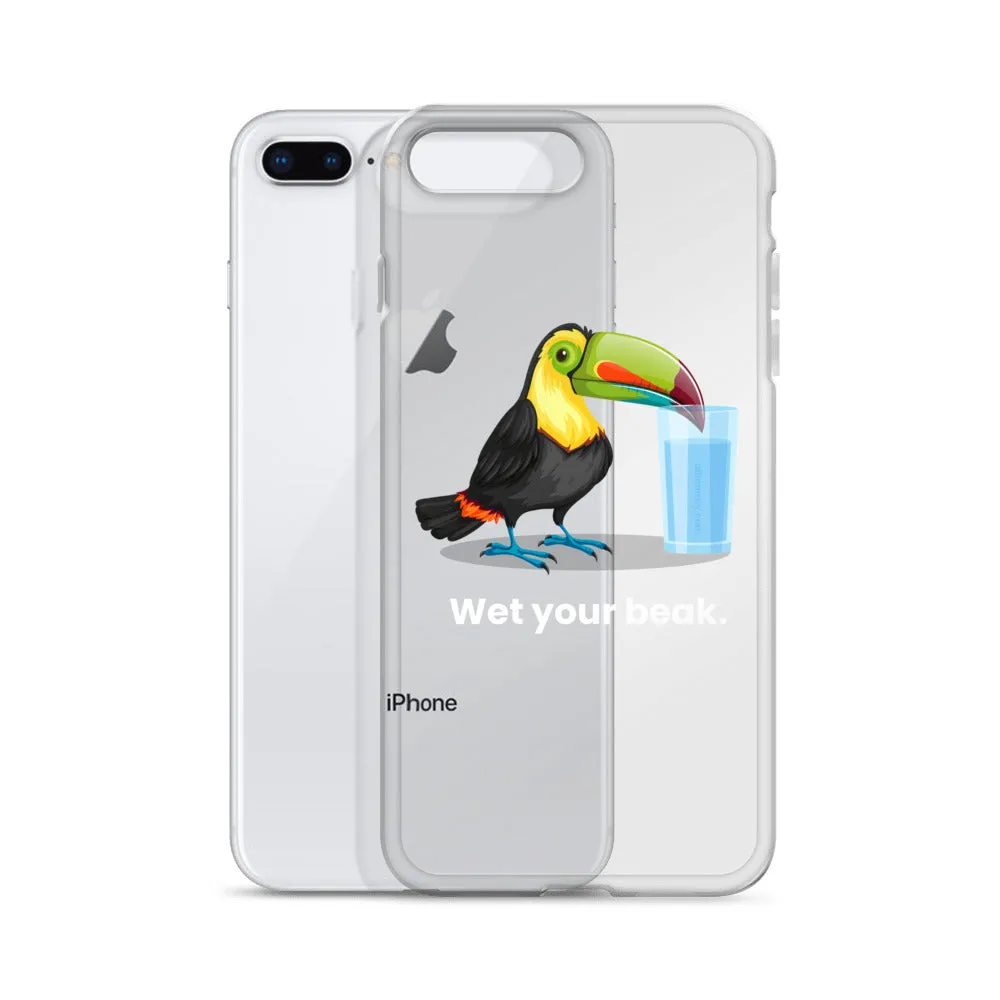 Wet Your Beak (WHITE text) - iPhone Case