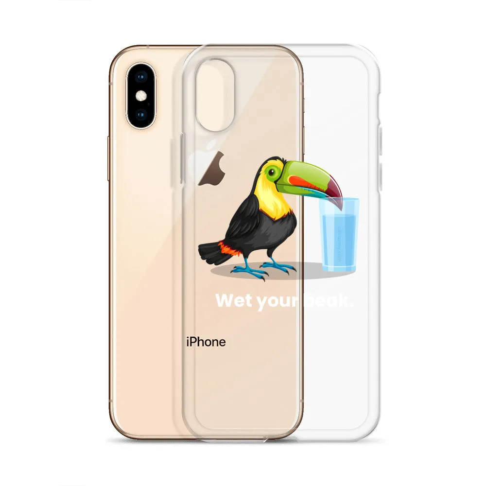 Wet Your Beak (WHITE text) - iPhone Case