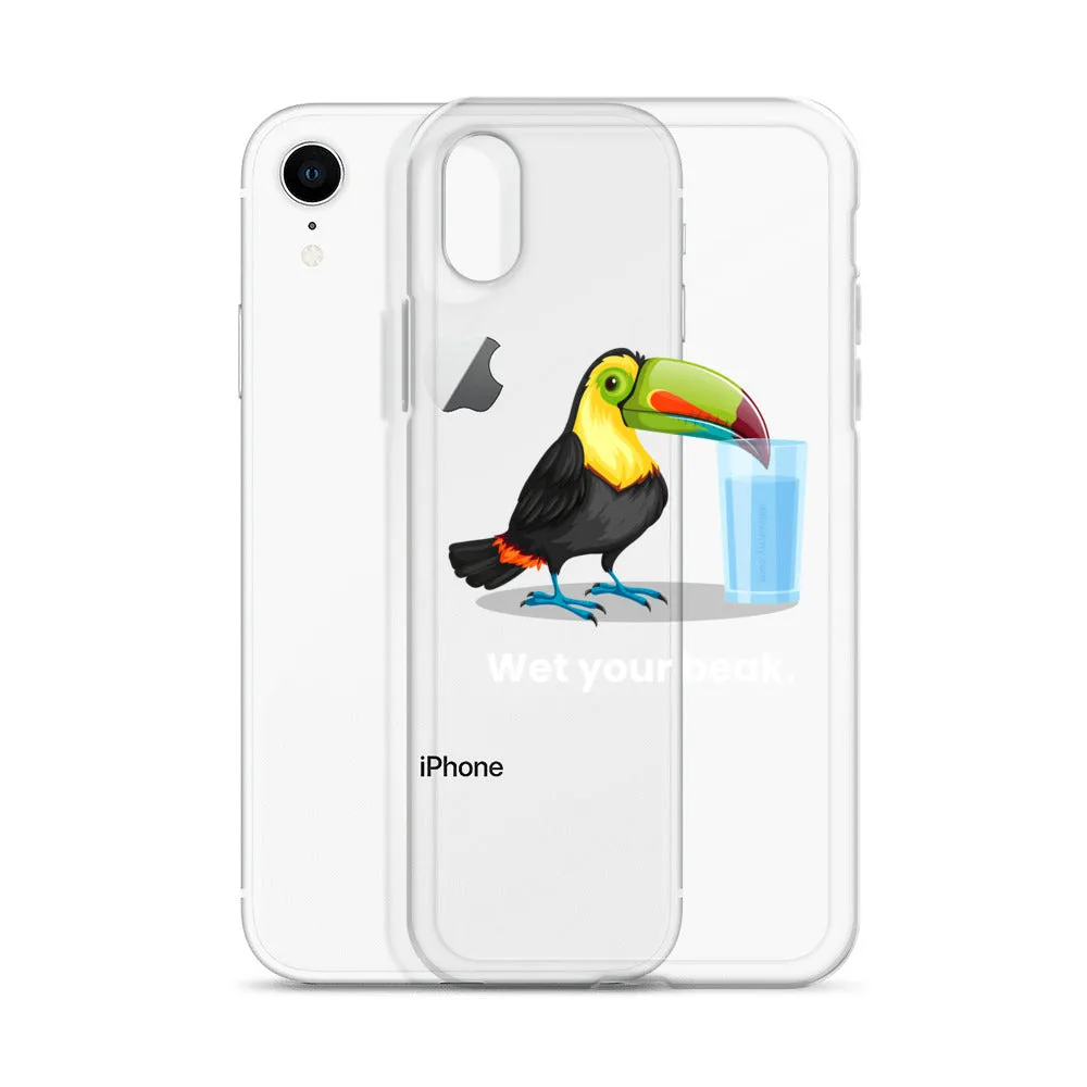 Wet Your Beak (WHITE text) - iPhone Case