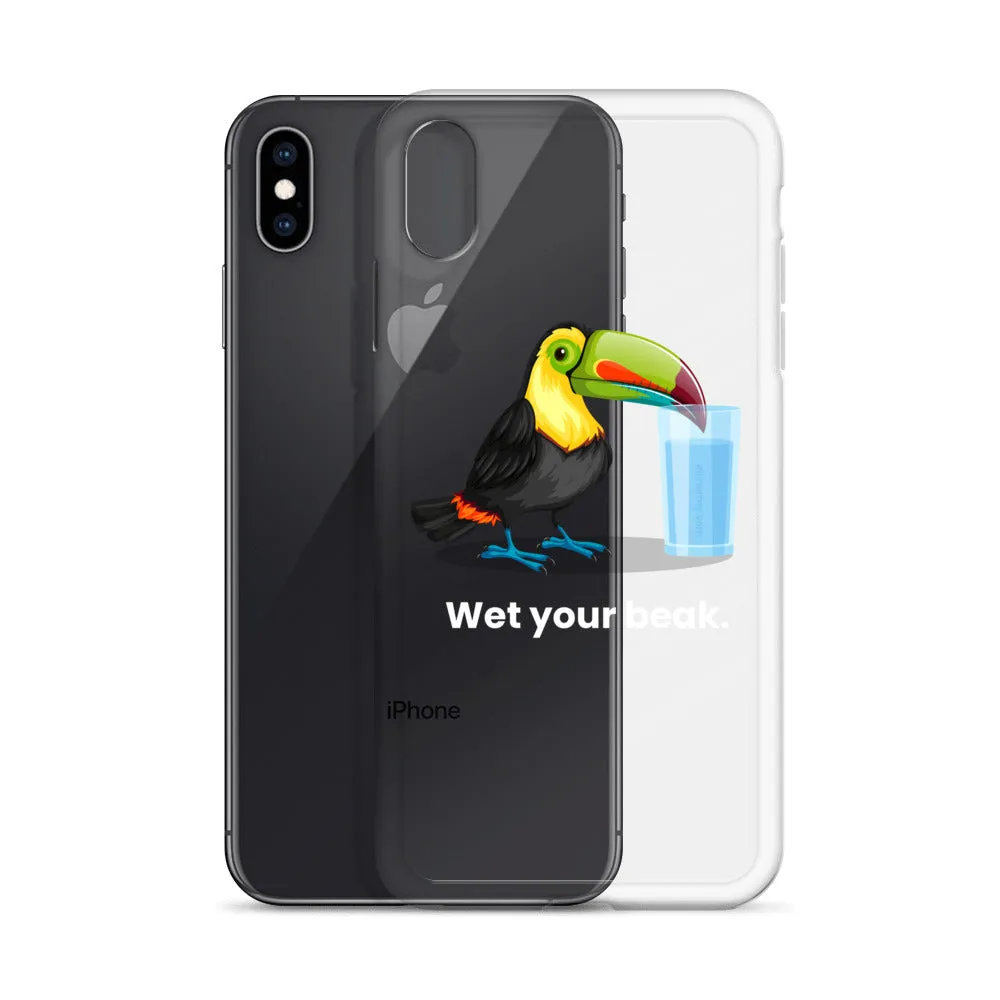 Wet Your Beak (WHITE text) - iPhone Case