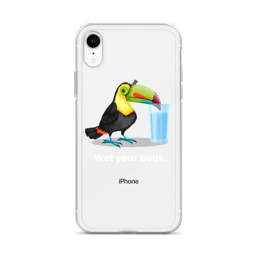 Wet Your Beak (WHITE text) - iPhone Case