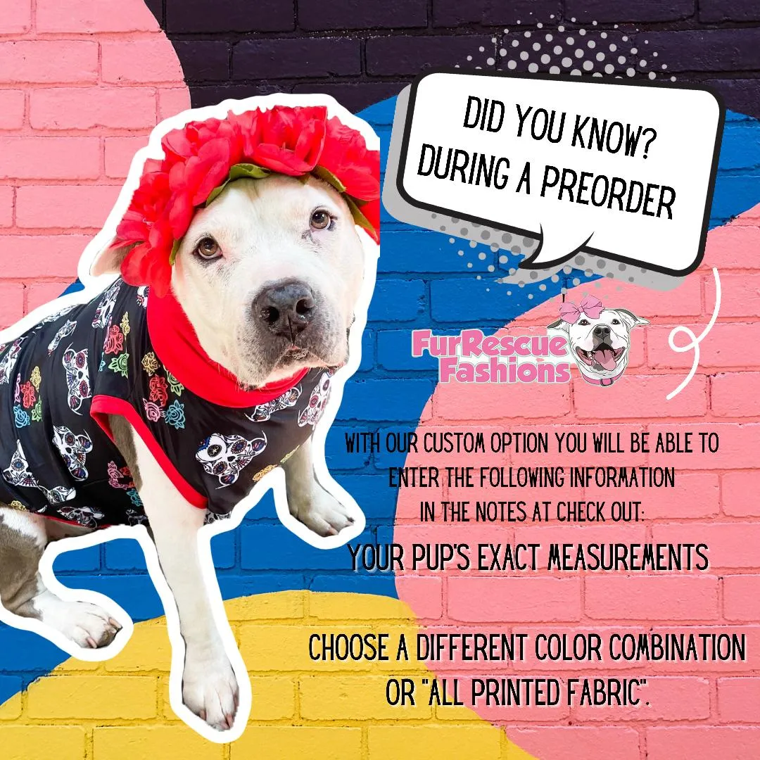 When Pigs Fly - Dog Pajama with Pink Neck & Trim/Sleeves