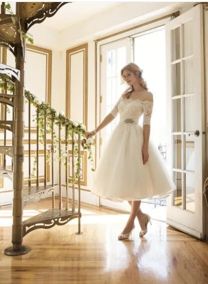 White Tulle Off The Shoulder Sexy Short Dresses