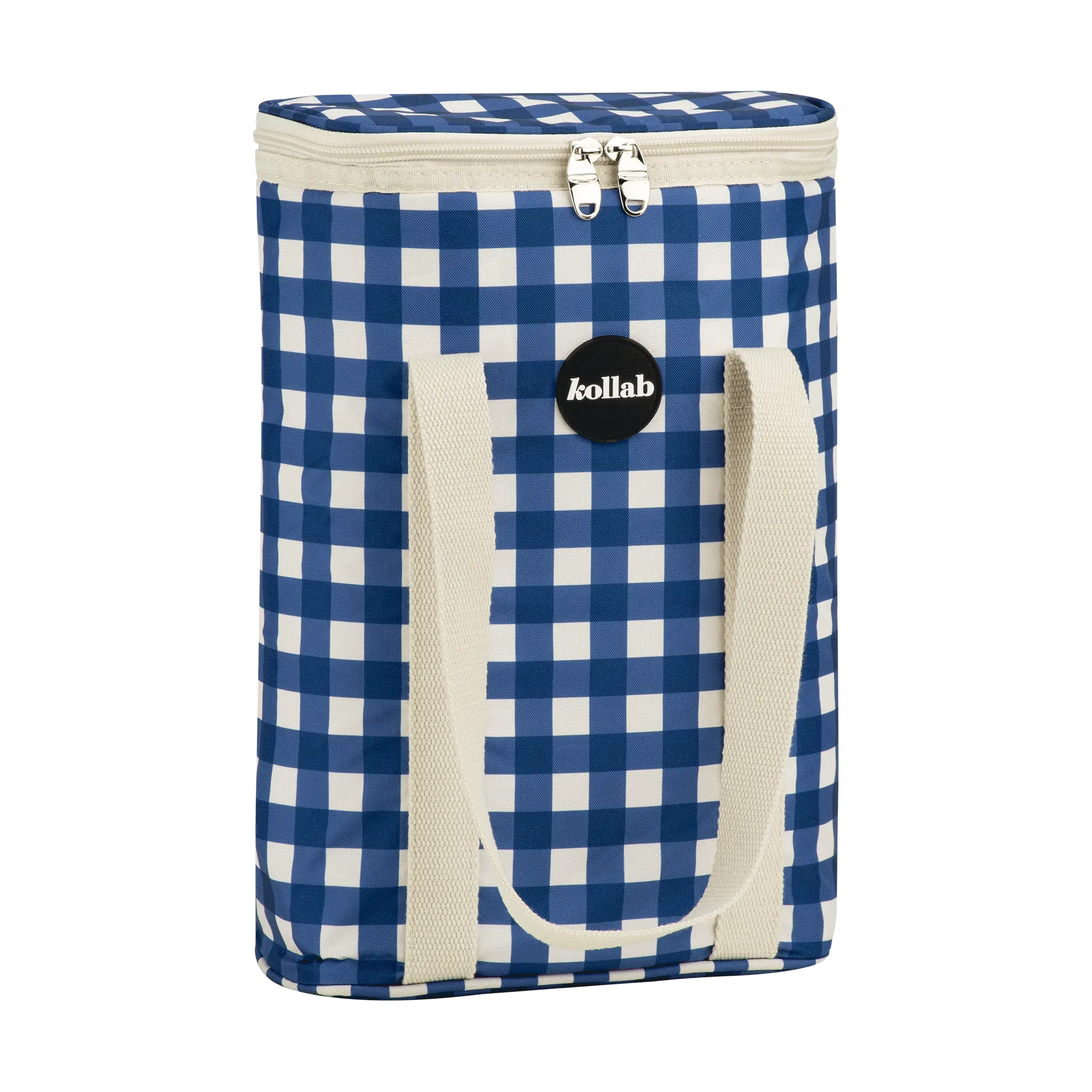 Wine Cooler Bag Blue Check