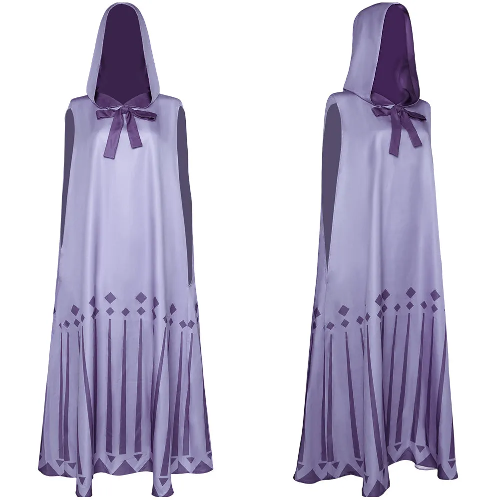 Wish  Movie Asha Purple Cloak Cosplay Costume Outfits Halloween Carnival Suit