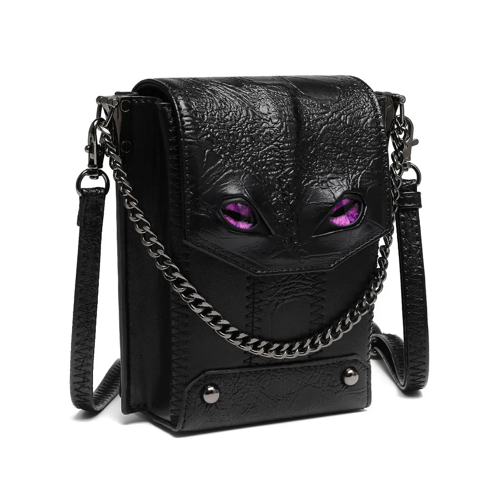 Woowooh Punk Devil Eye Crossbody Bag for Women
