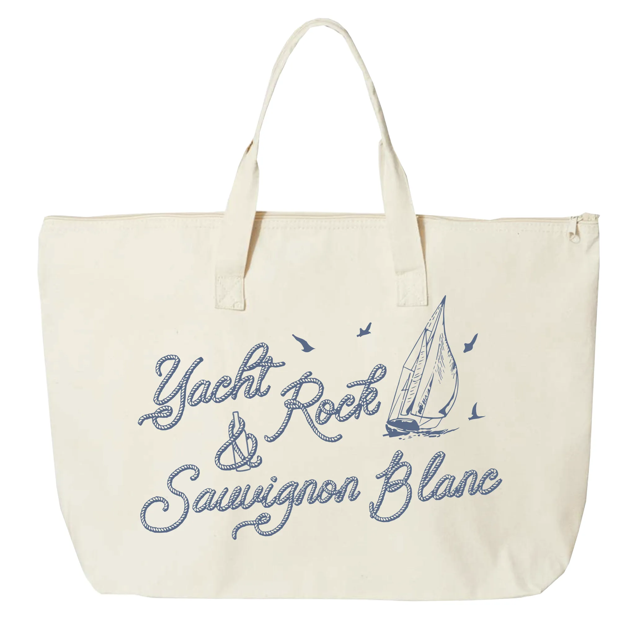 Yacht Rock - Zip Tote Bag - Natural