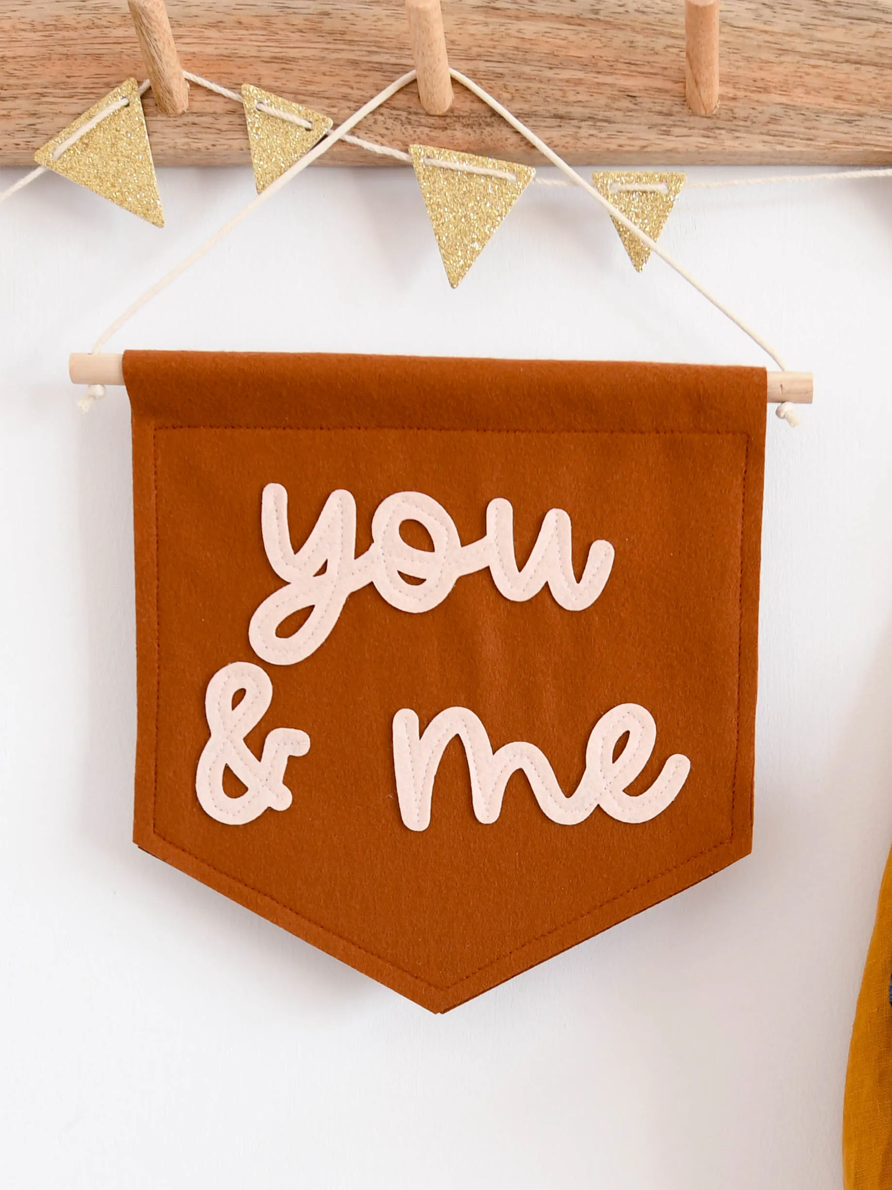 You and Me Mini Felt Banner