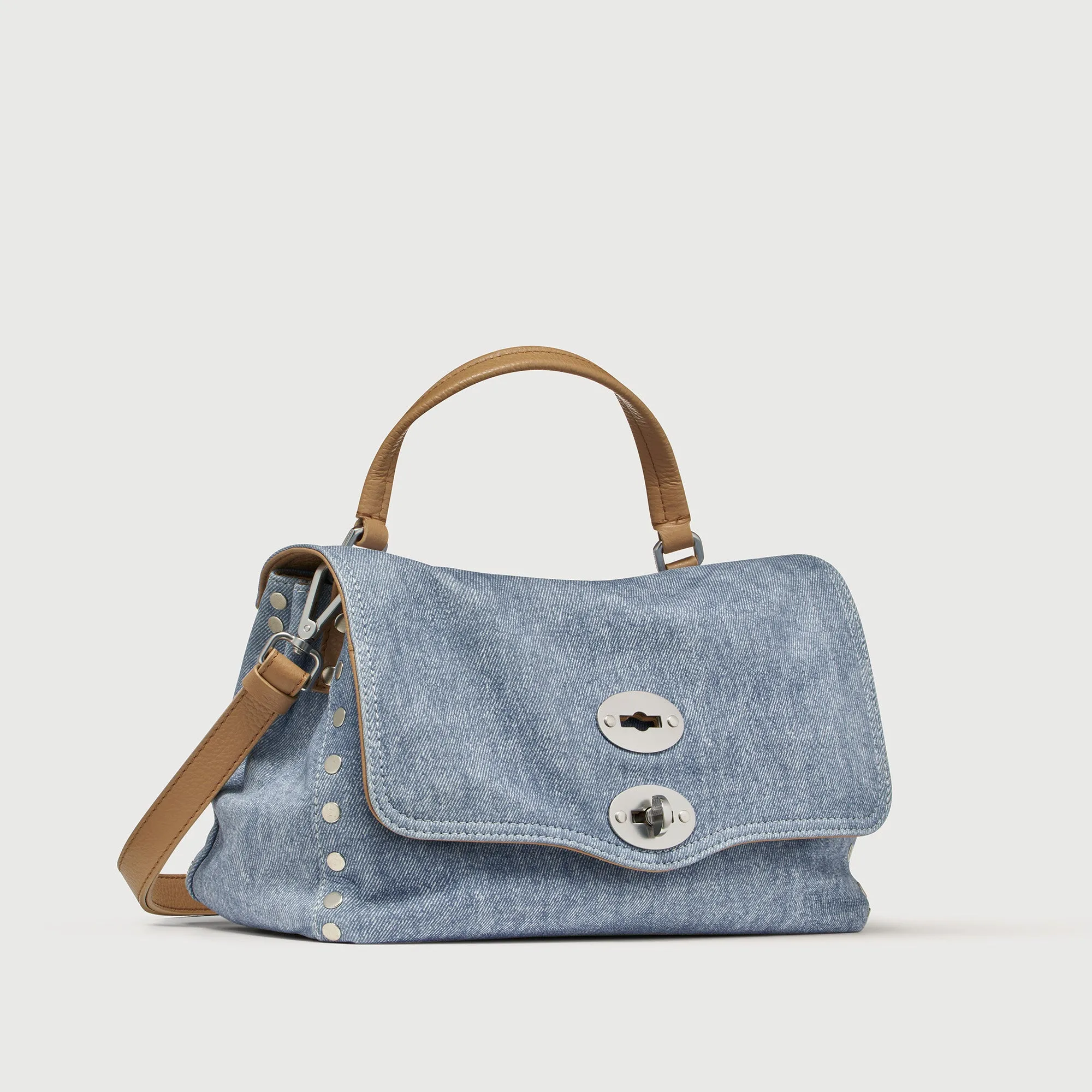 Zanellato Borsa Postina S Tela Genova Blu Donna