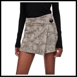 ZARA Snakeskin Print Split Skirt / Skort